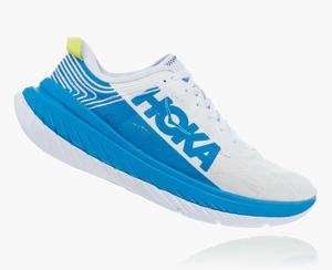 Hoka One One Women's Carbon X Road Running Shoes White/Blue Sale [AHBDX-1867]